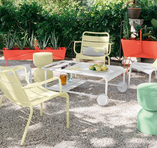 Luxembourg Low Table with Casters-Outdoor meubilair-FERMOB-Buro International