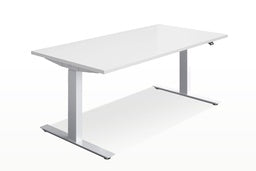 BiVo Active T-Zit Sta tafels-Buro International-180x80 cm-Wit frame - wit bovenblad-Zonder kabelgoot-Buro International