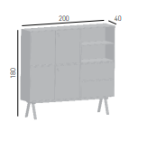 High Cabinet 2027-Schuifdeurkasten-GABER SRL-Buro International