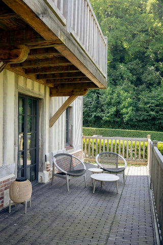 Tika lantern teak base