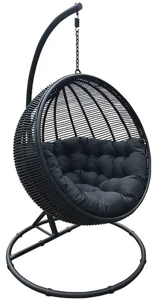 Eggo Hanging Chair-Lounge meubilair-HOUSE & GARDEN NV-Black-Buro International