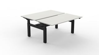 BIVO 2.0 bench zit-sta bureau-Zit Sta tafels-Buro International-Zwart-Wit-200x80-Buro International