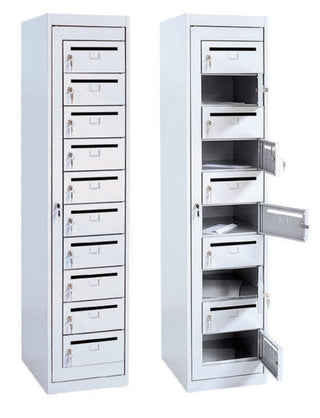 Postvakkenkast-Opbergkasten-TORMETAL-RAL1015 Beige-Magnetisch-8 Deuren-Buro International